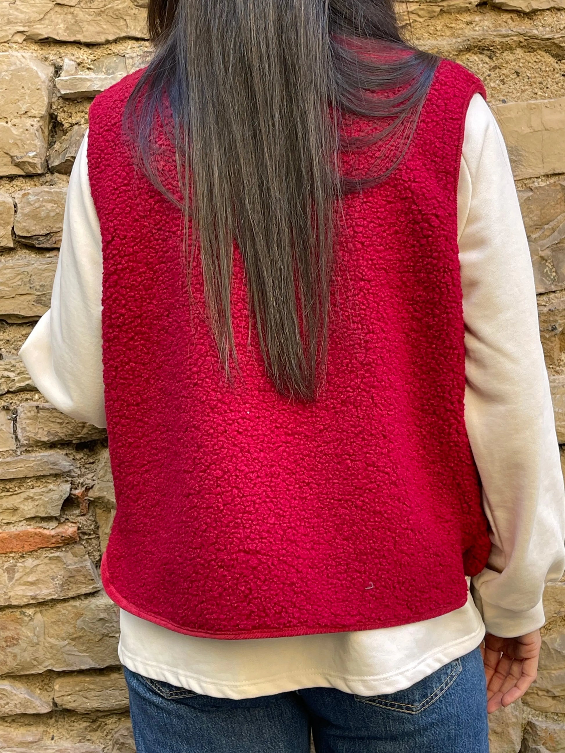 Gilet DOUDOU - Rouge Marguerite