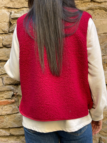 Gilet DOUDOU - Rouge Marguerite