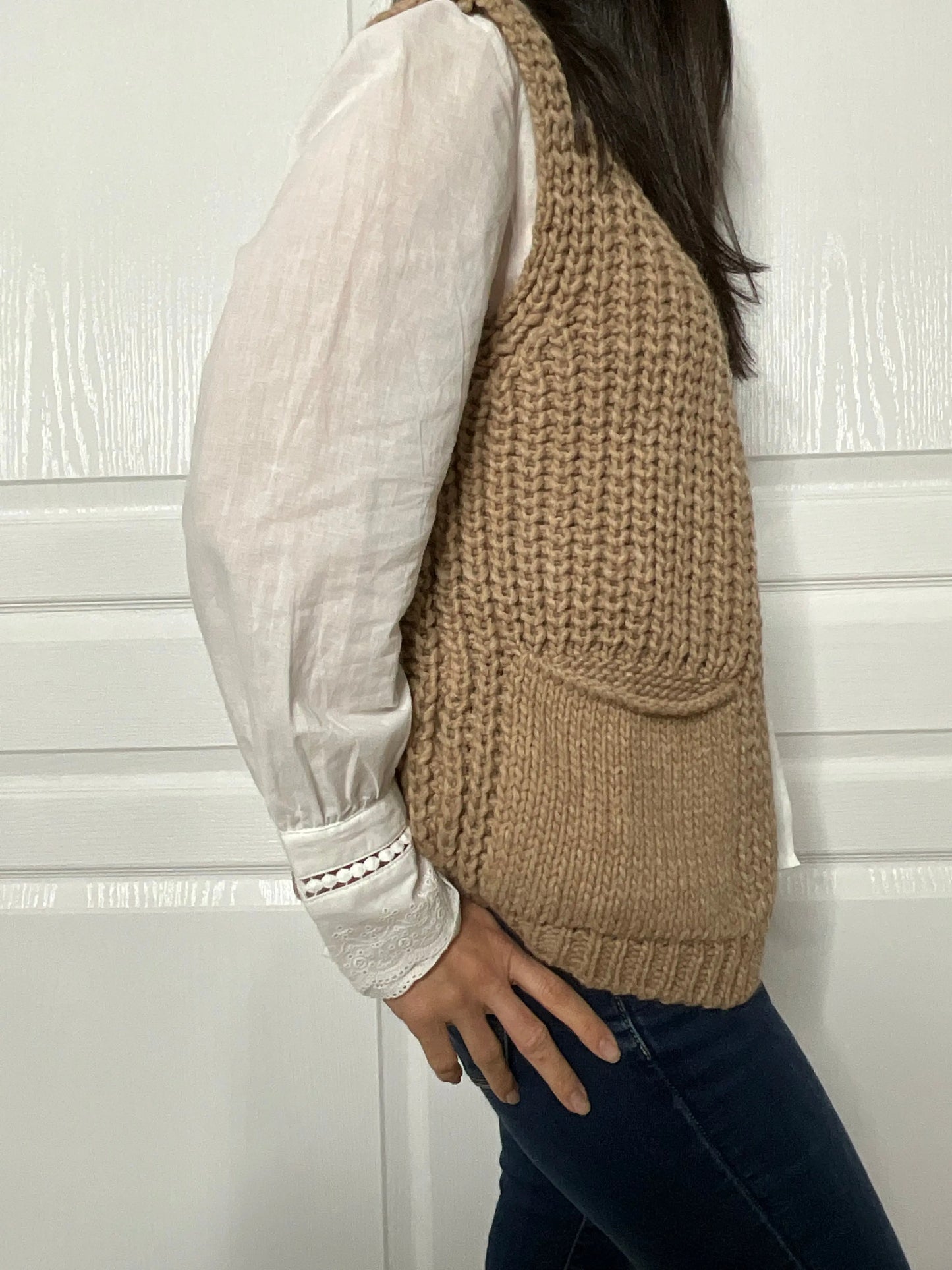 Gilet MIMI - Camel Marguerite