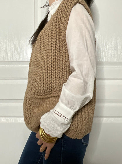 Gilet MIMI - Camel Marguerite