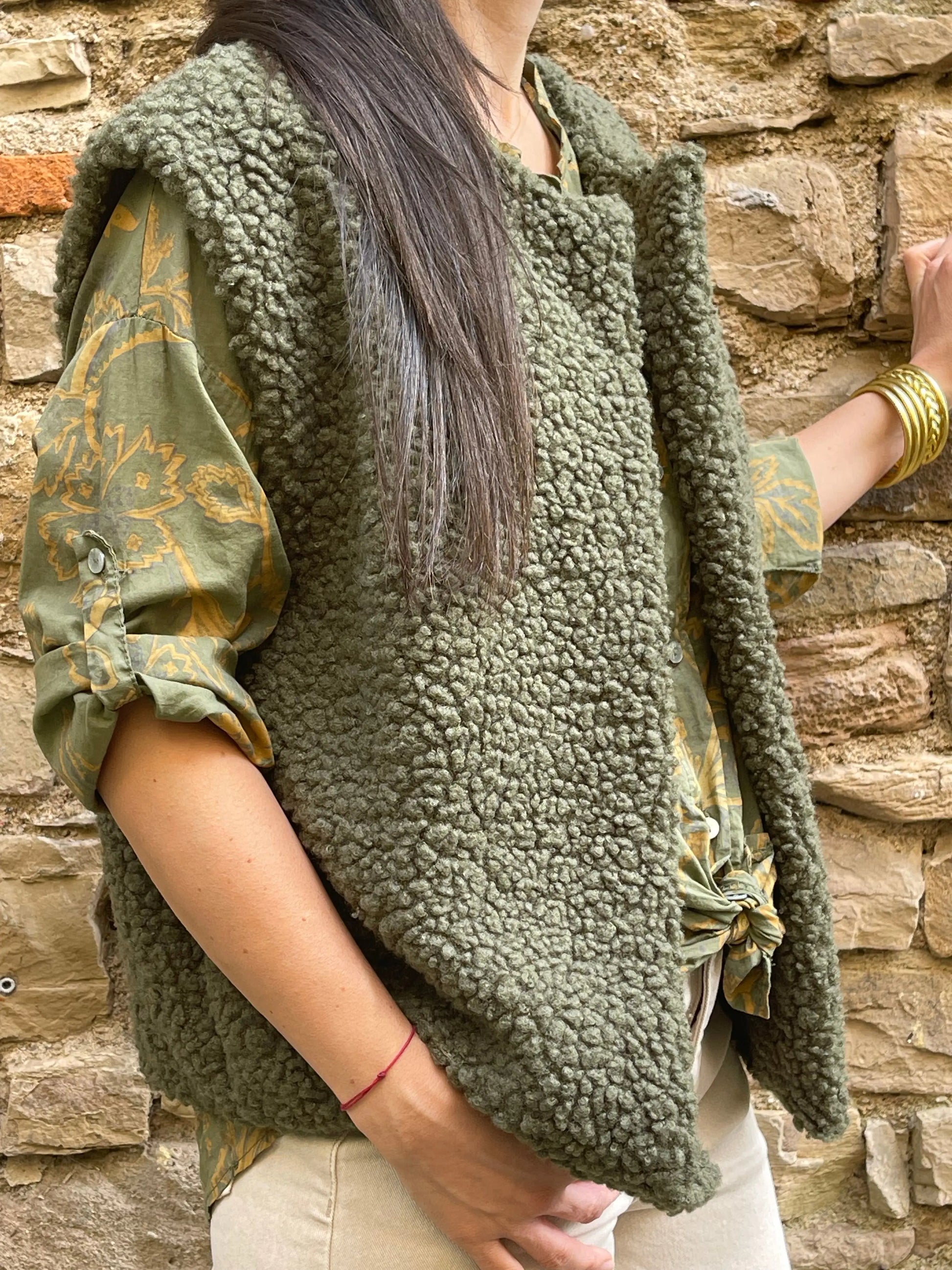 Gilet MOUMOUTE - Kaki Marguerite