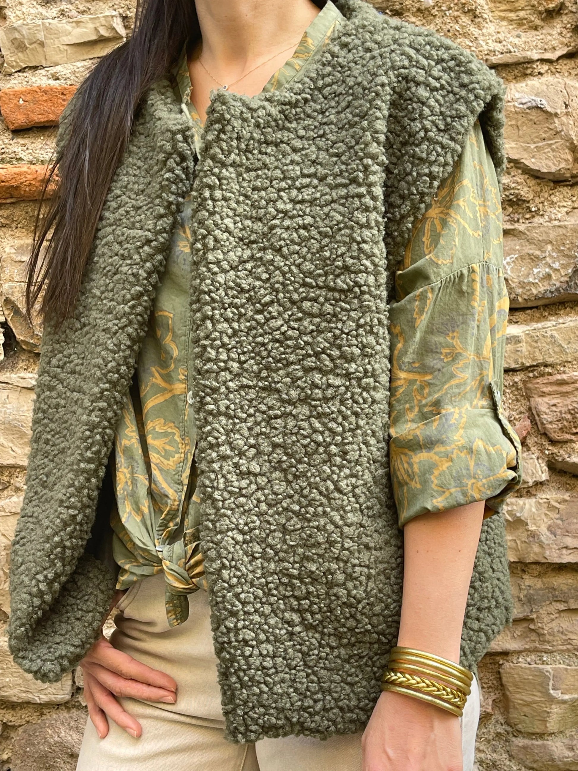 Gilet MOUMOUTE - Kaki Marguerite