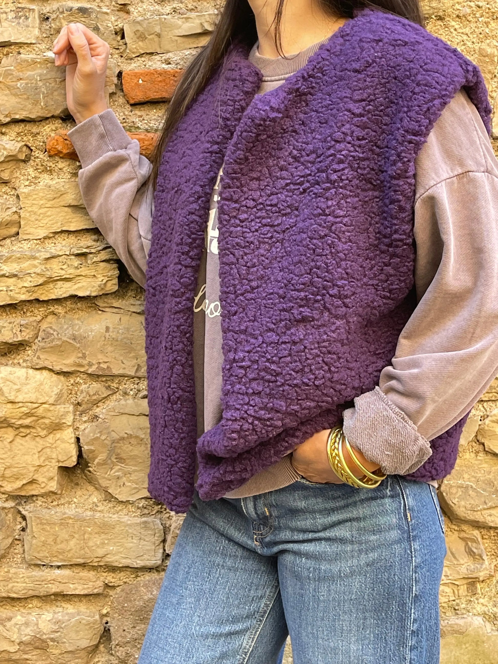 Gilet MOUMOUTE - Violet Marguerite