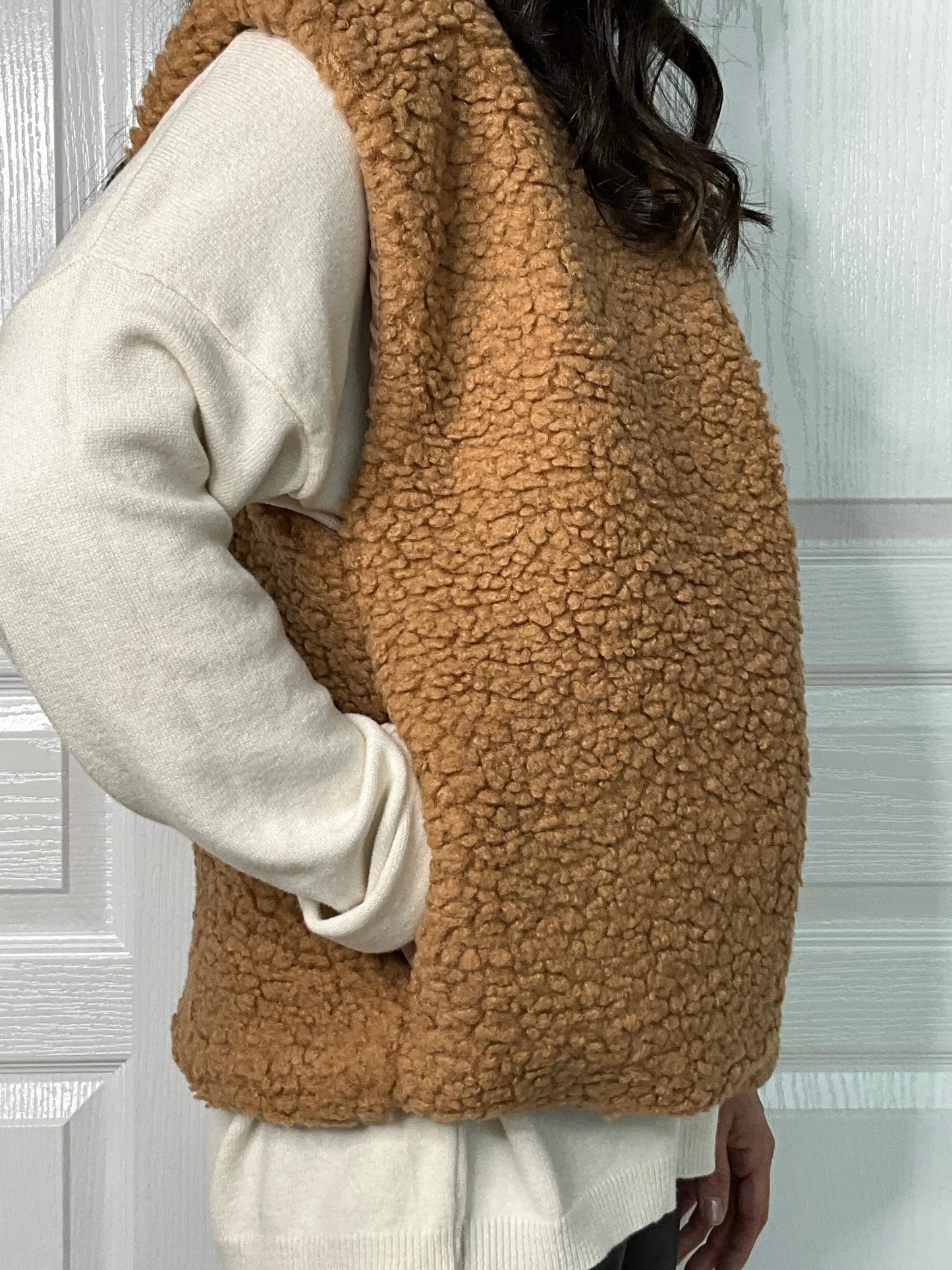 Gilet TEDDY - Camel Marguerite