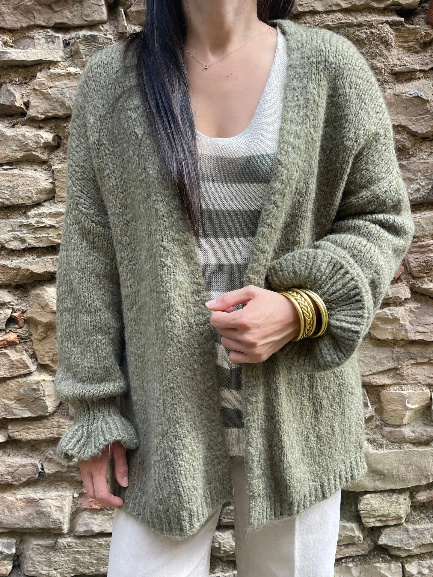 Gilet TOUDOU Kaki Marguerite