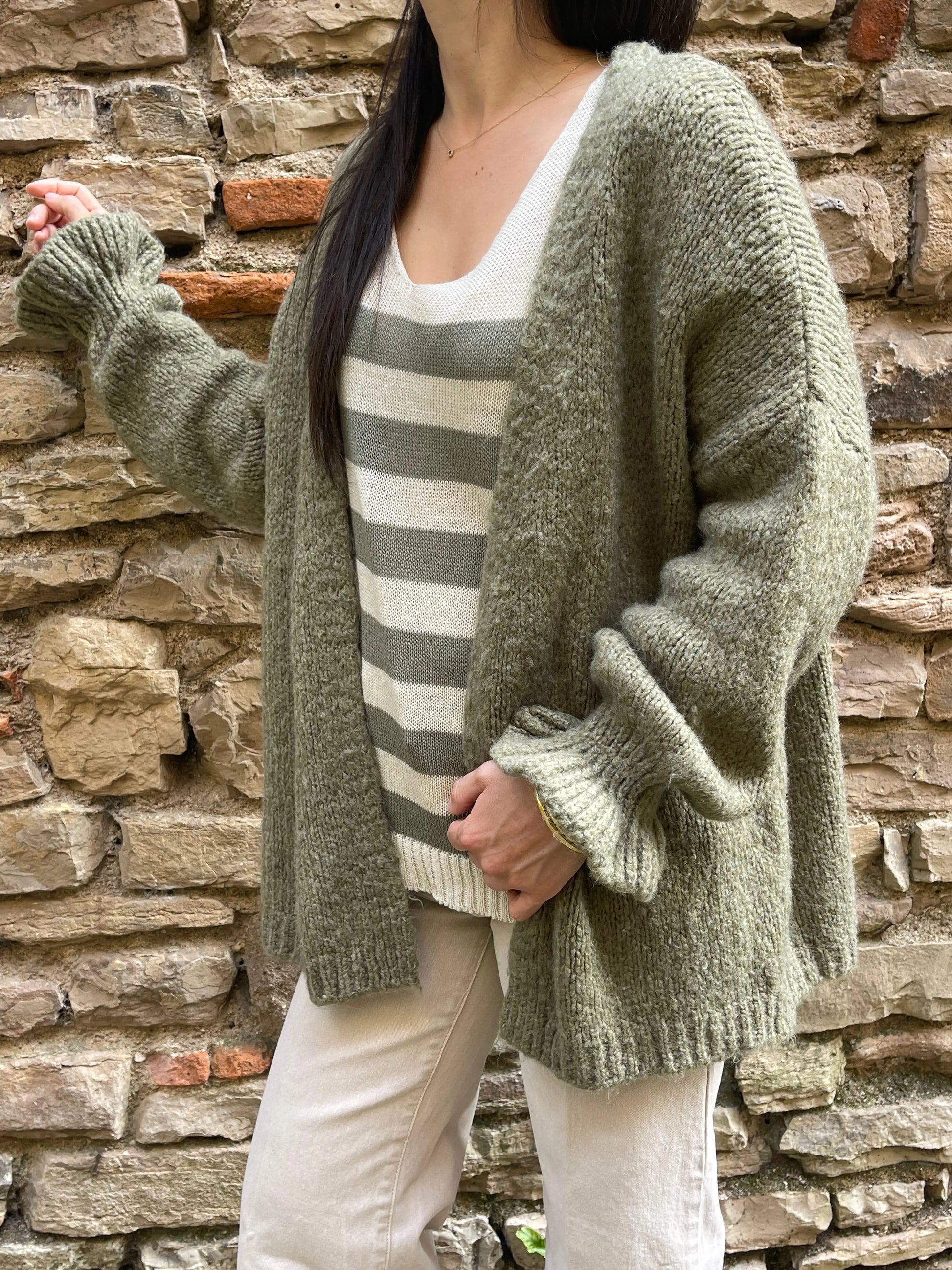 Gilet TOUDOU Kaki Marguerite