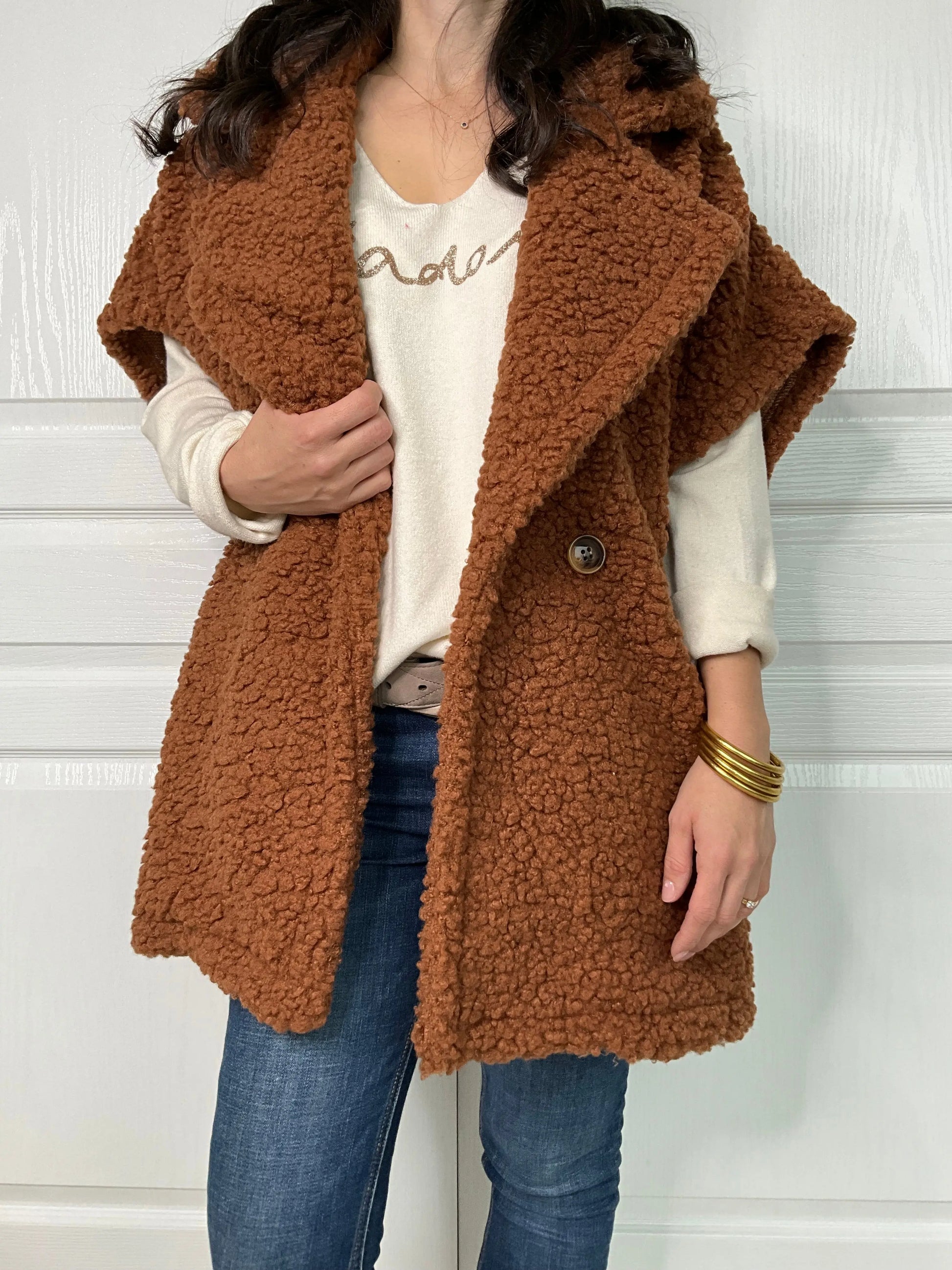 Manteau TEDDY - Chocolat Marguerite