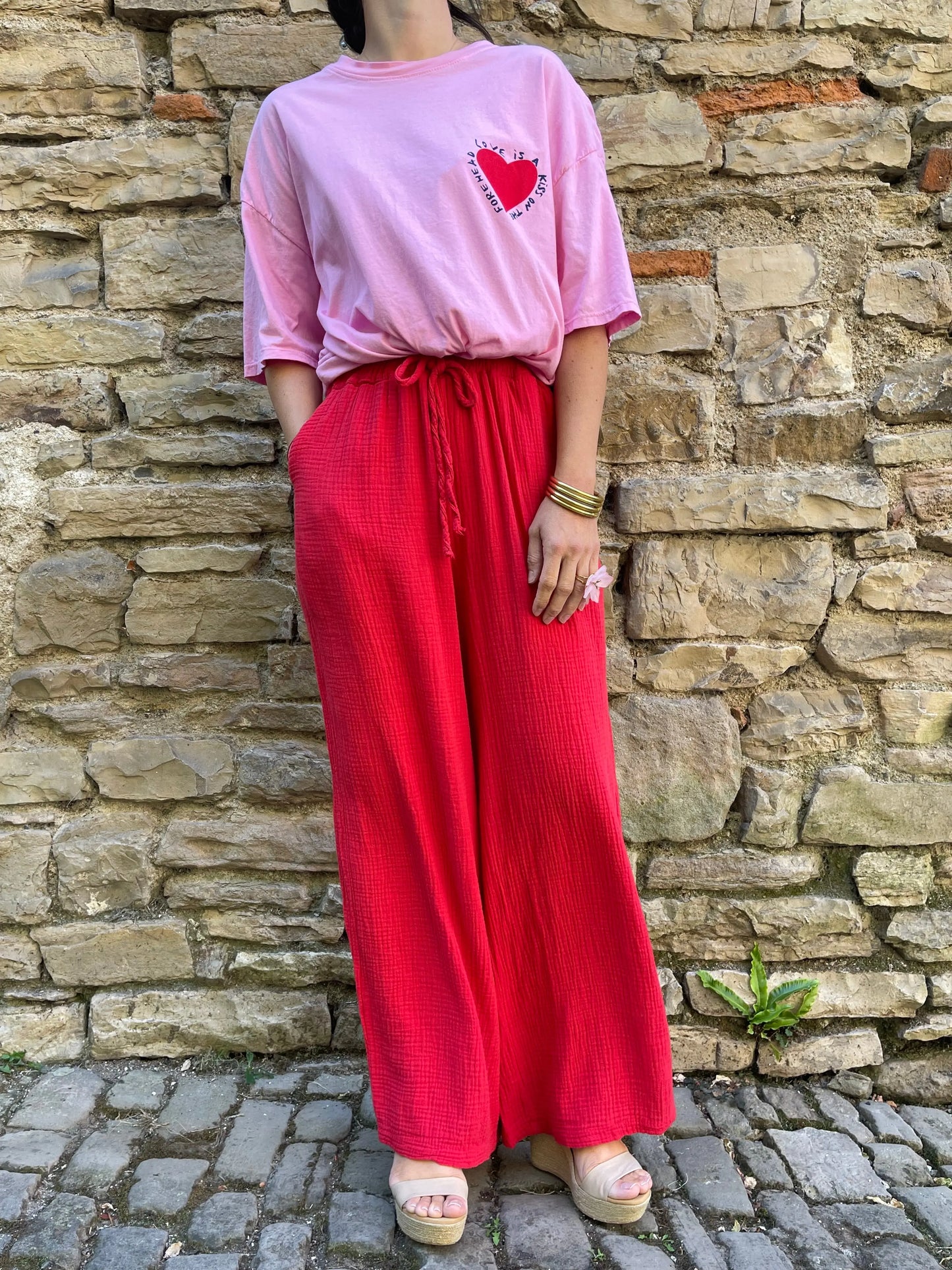 Pantalon CAROLINE - Rouge Marguerite