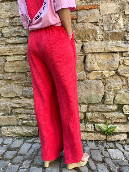 Pantalon CAROLINE - Rouge Marguerite