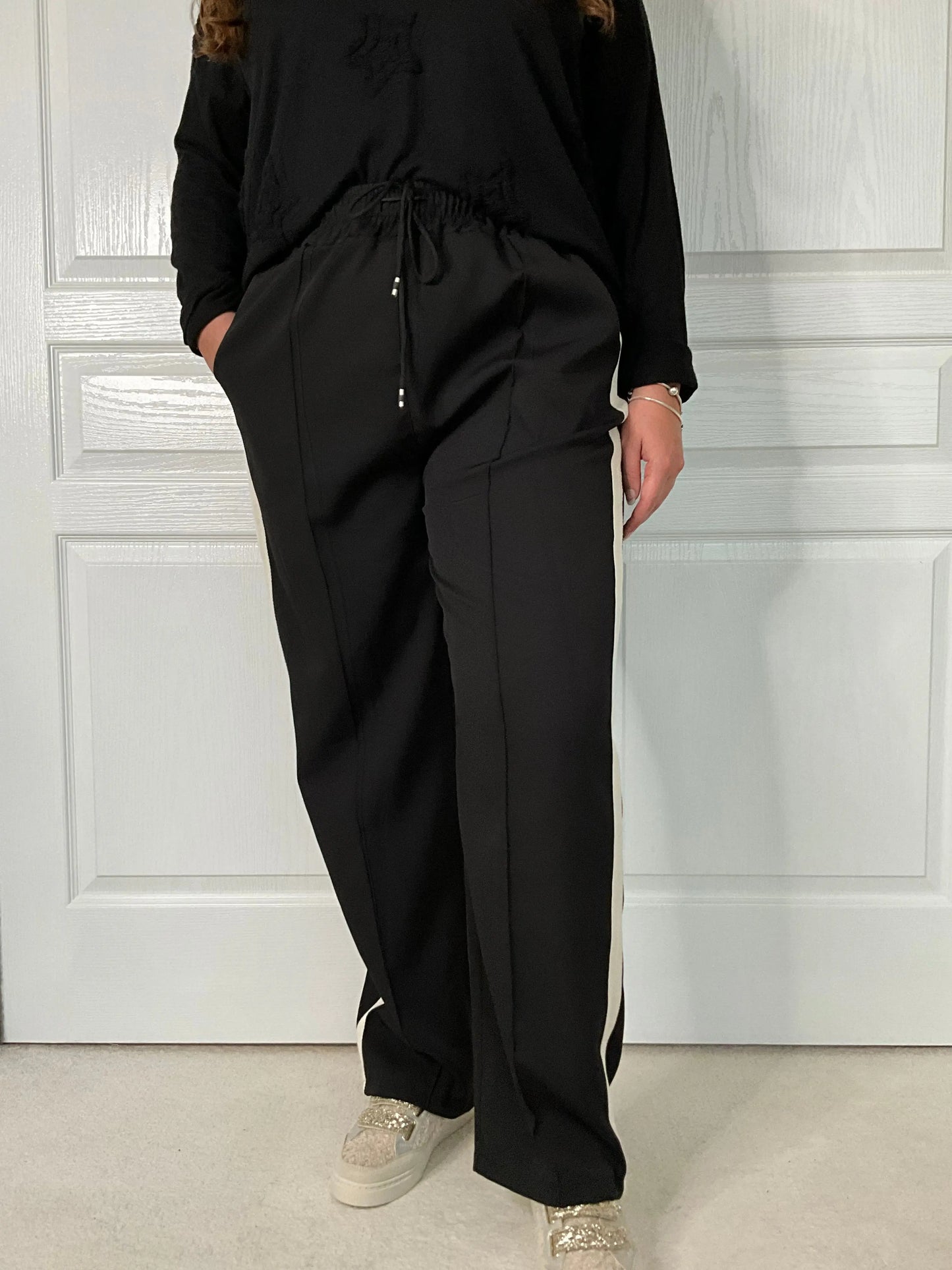 Pantalon CHIC - Noir et écru Marguerite