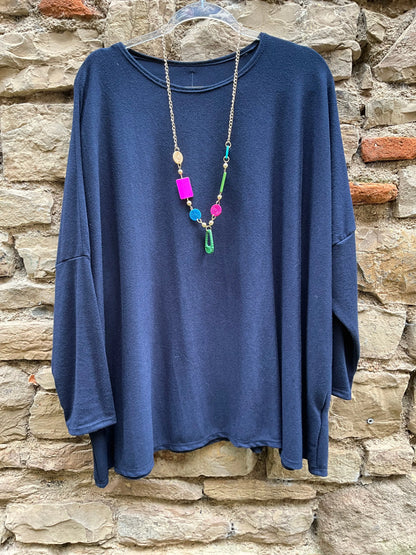 Pull CHARLOTTE - Bleu marine Marguerite