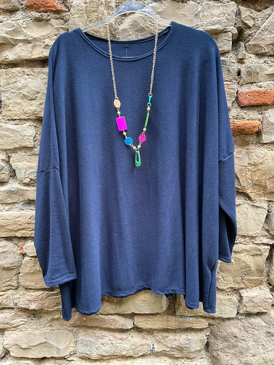 Pull CHARLOTTE - Bleu marine Marguerite