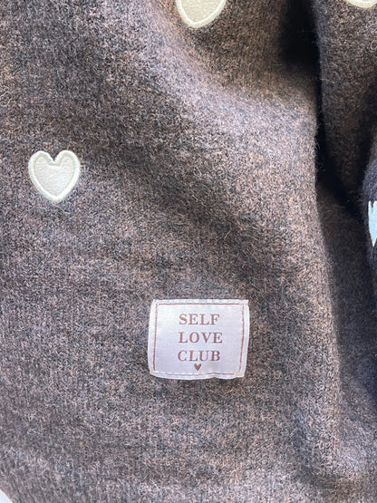 Pull COEUR - Marron Marguerite