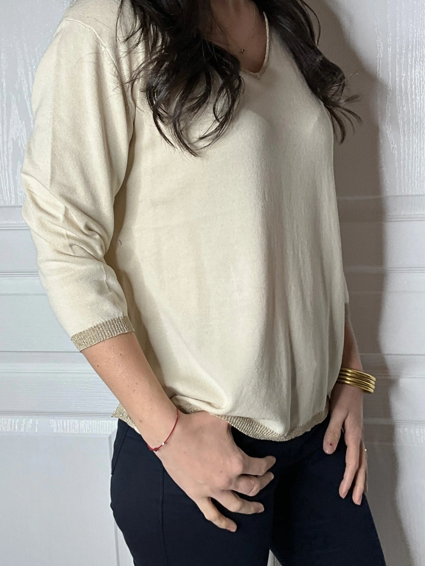 Pull ELEA Beige Marguerite