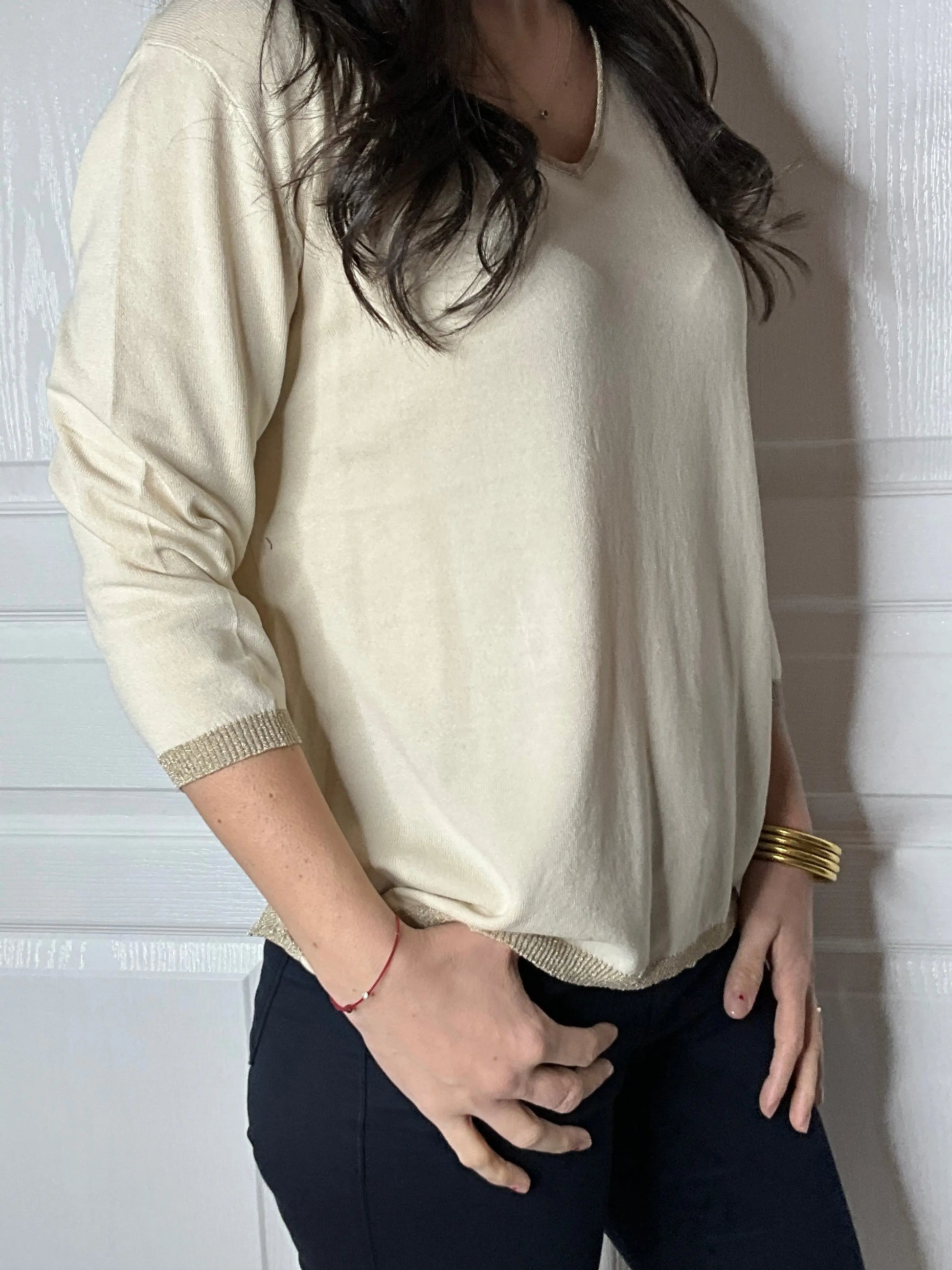 Pull ELEA Beige Marguerite
