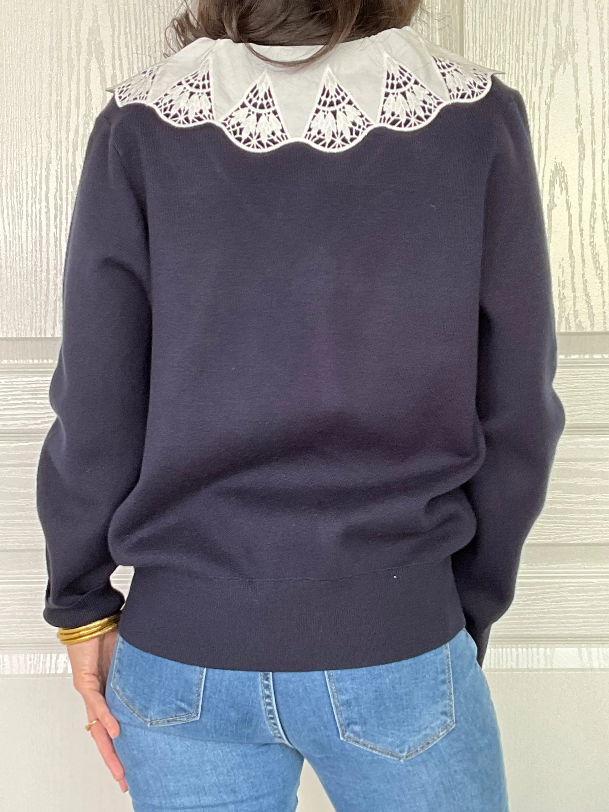 Pull JUDITH Bleu marine Marguerite