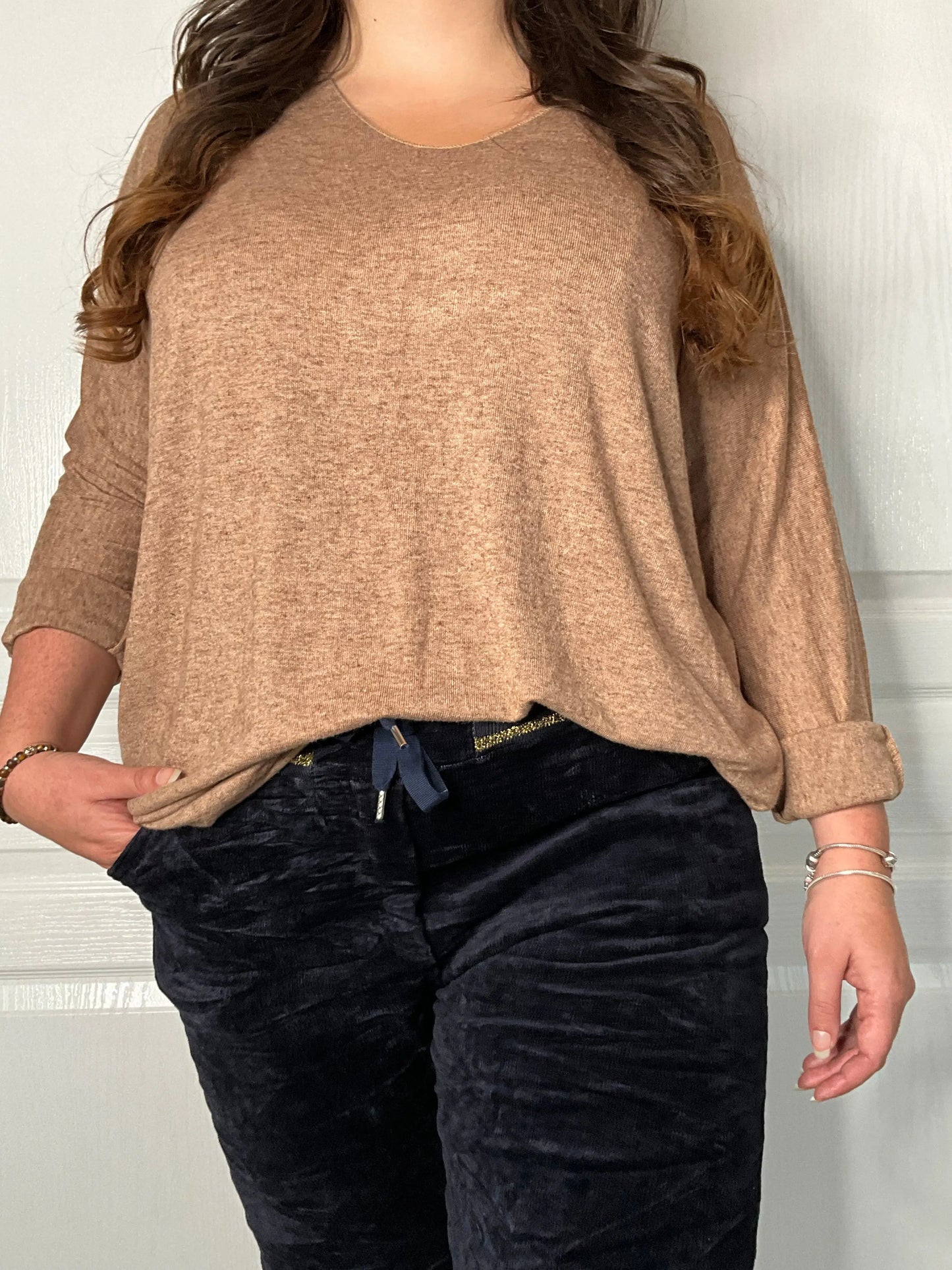 Pull LAURA - Camel Marguerite