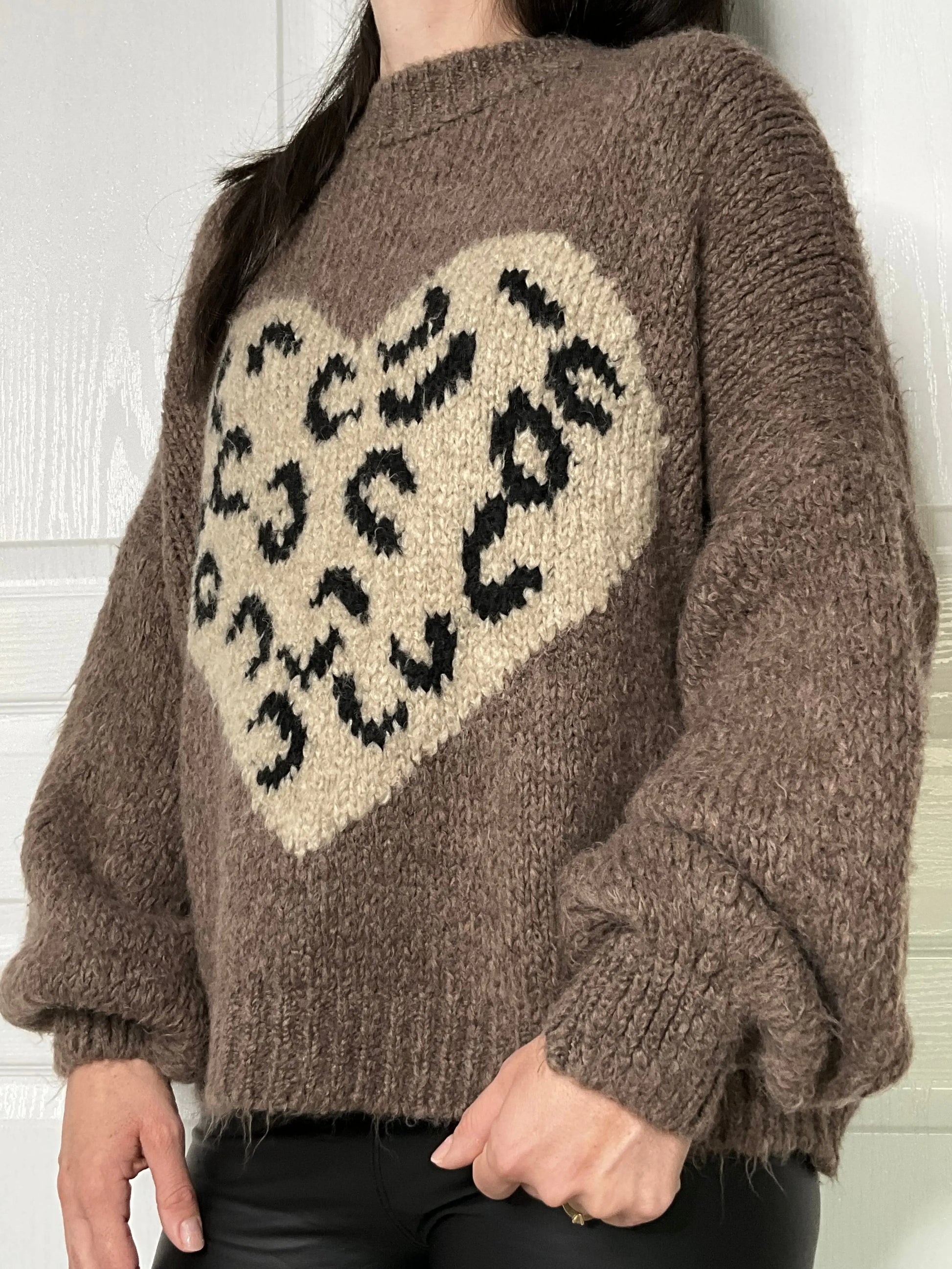 Pull LOVE - Taupe Marguerite