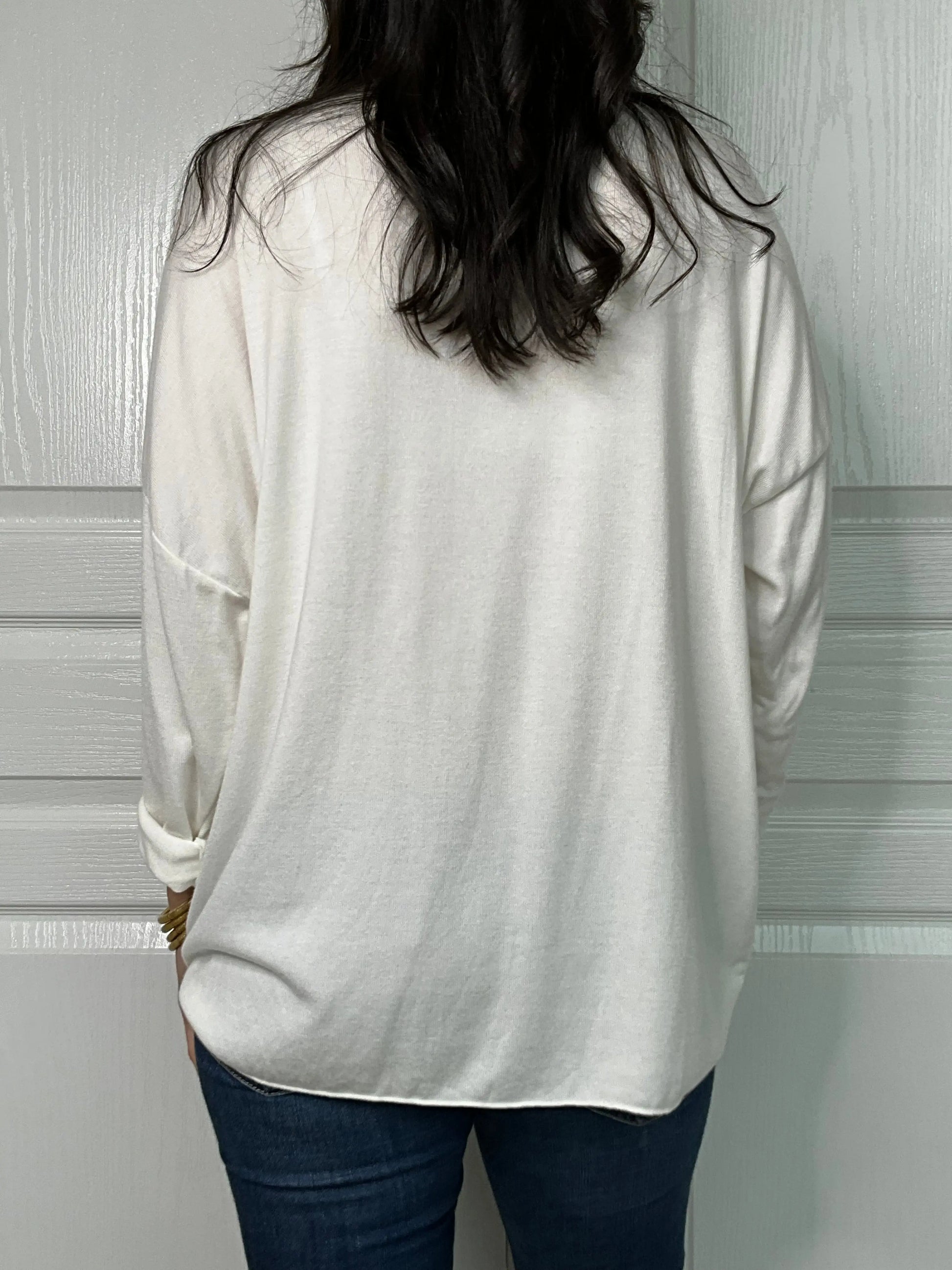 Pull LUCKY - Blanc Marguerite