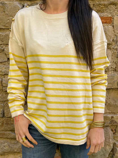 Pull MARIN - Jaune Marguerite