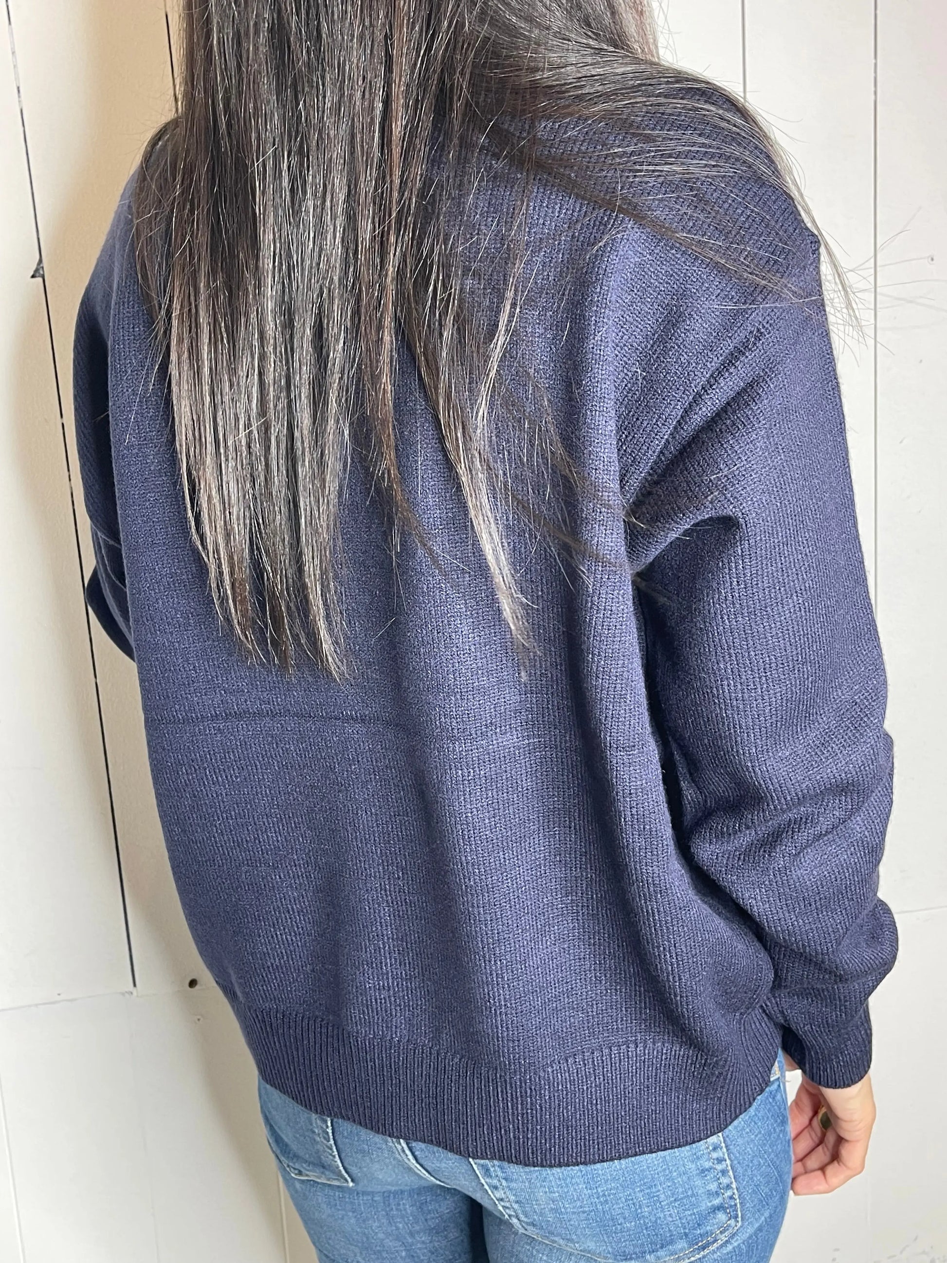Pull NINI - Bleu marine Marguerite