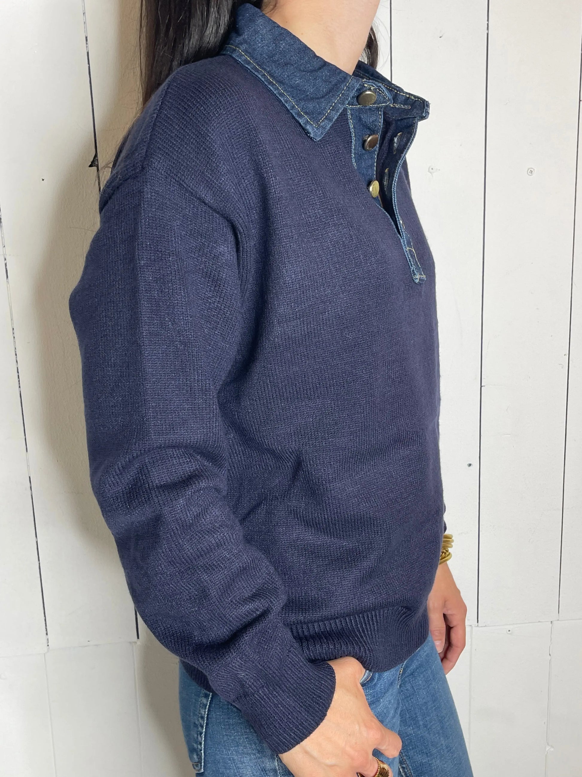 Pull NINI - Bleu marine Marguerite