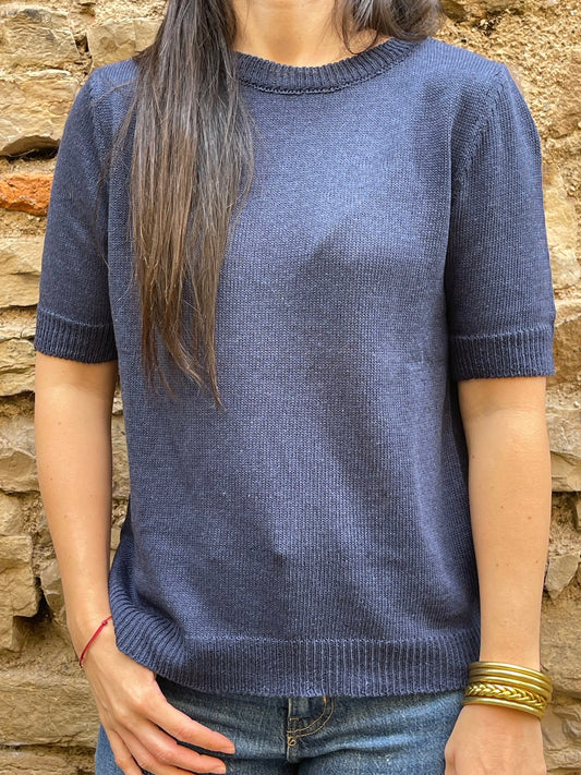 Pull PAULA - Bleu marine Marguerite