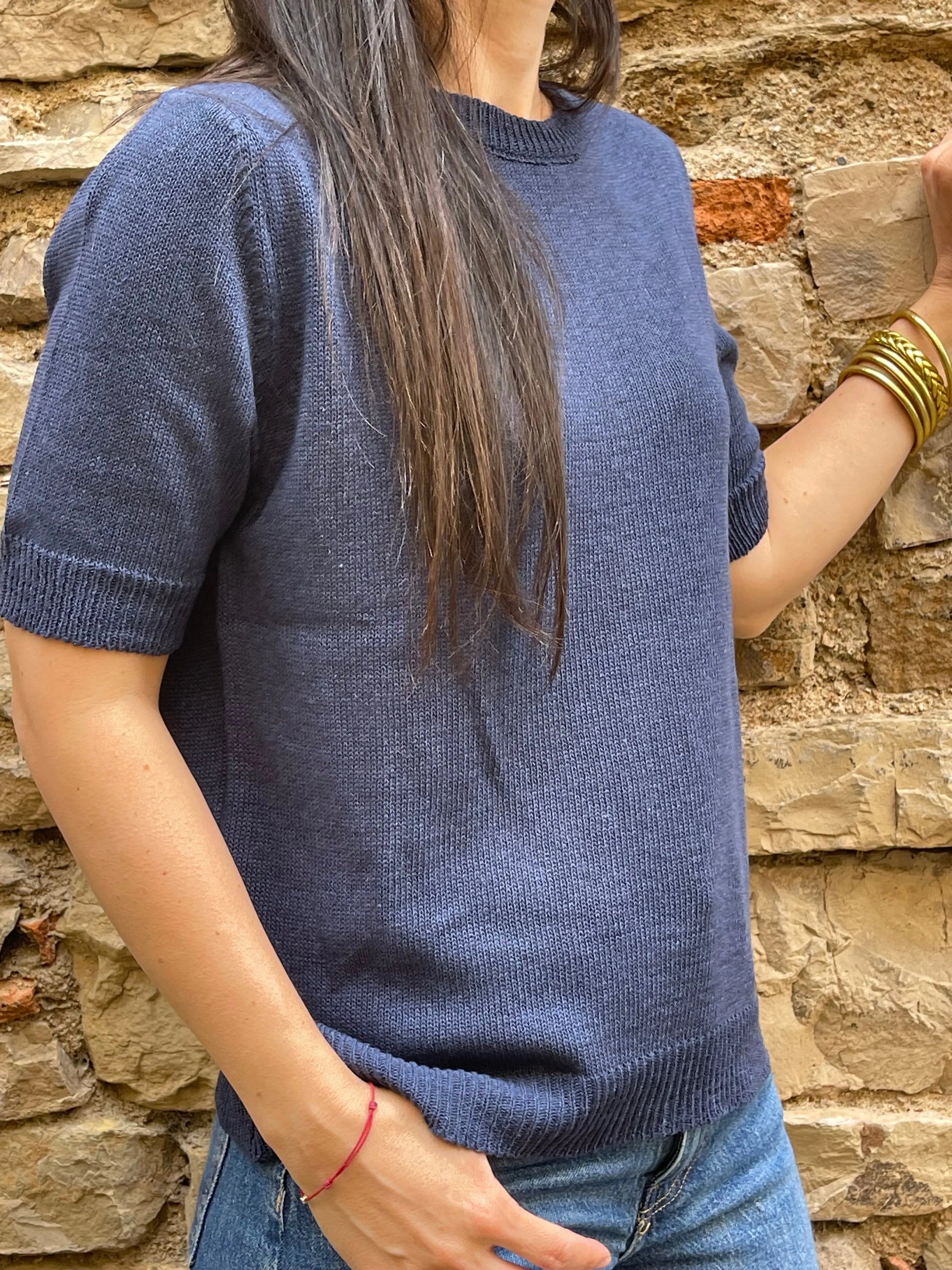 Pull PAULA - Bleu marine Marguerite