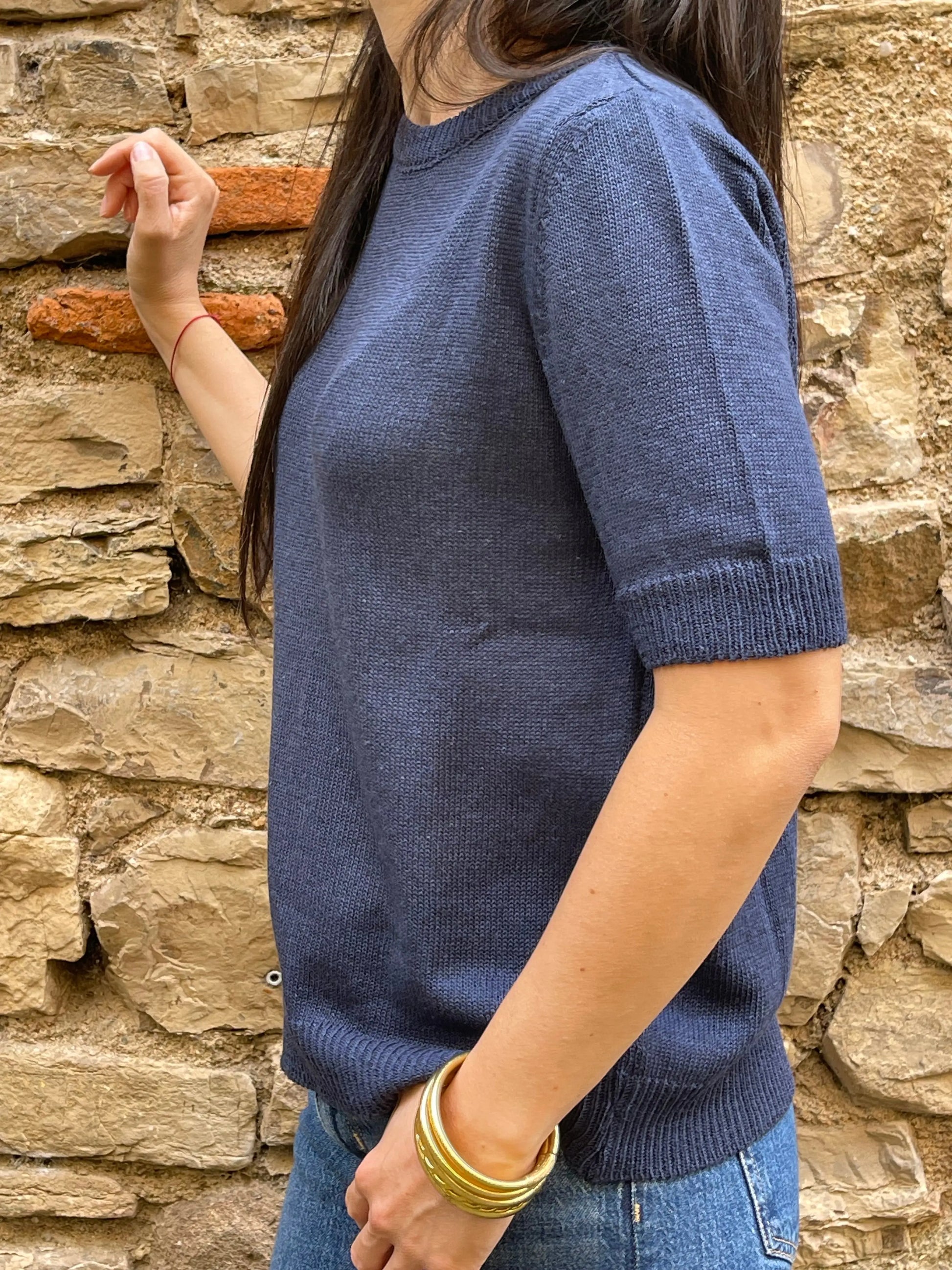 Pull PAULA - Bleu marine Marguerite