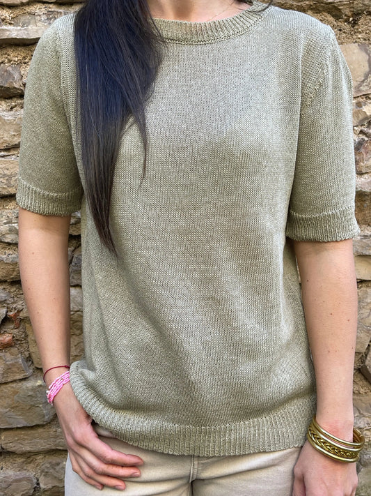 Pull PAULA - Kaki Marguerite