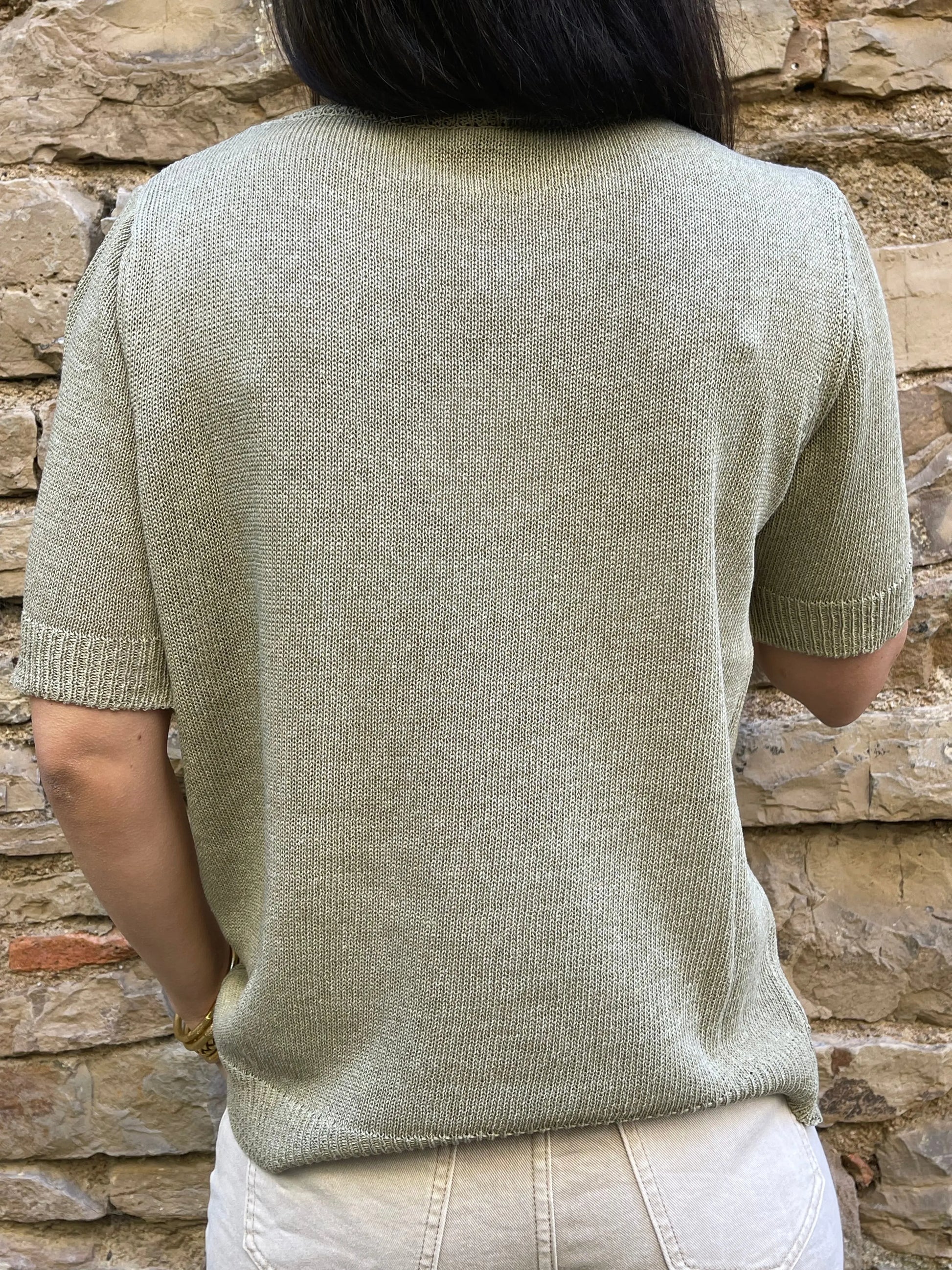 Pull PAULA - Kaki Marguerite