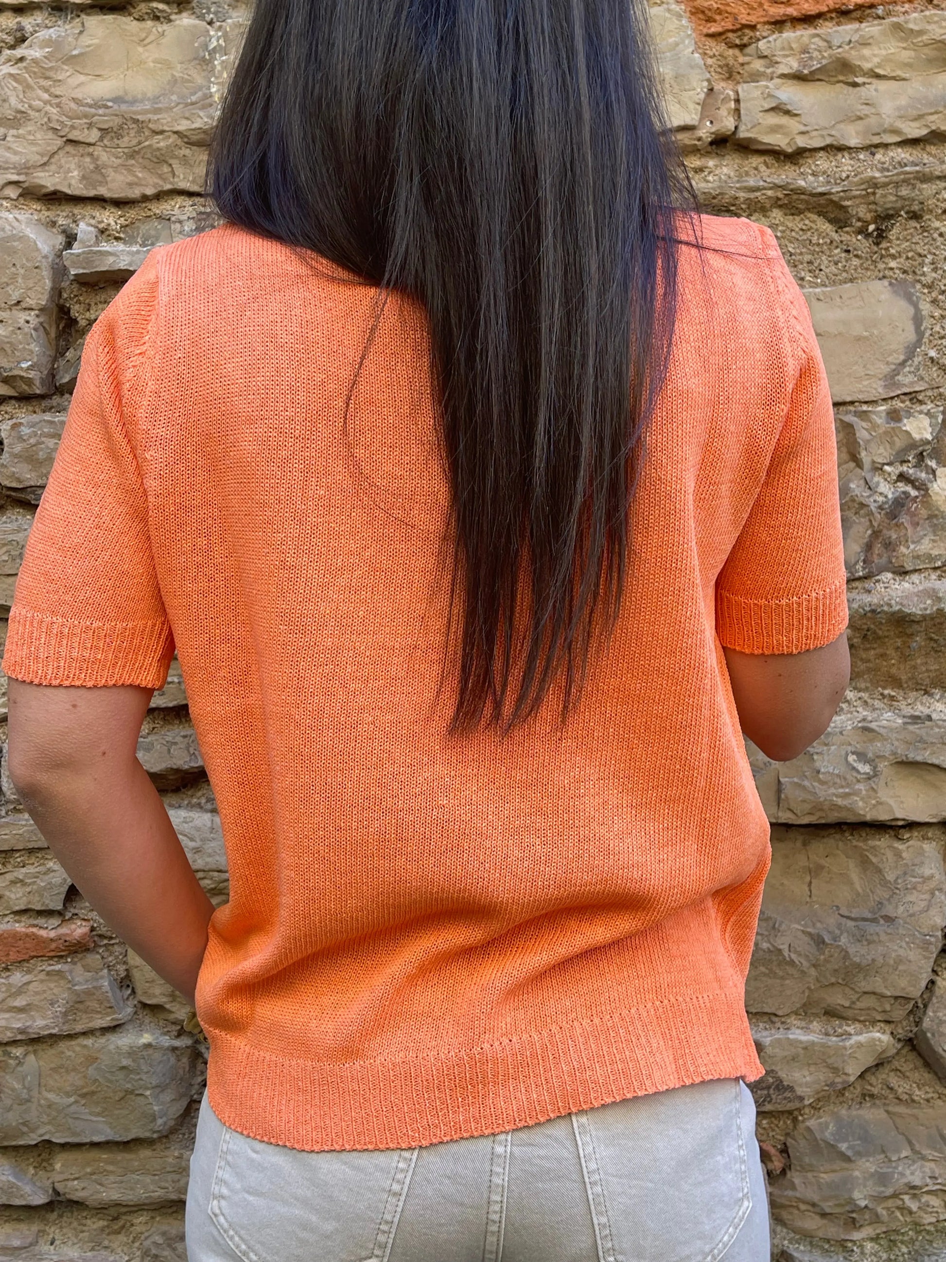Pull PAULA - Orange Marguerite