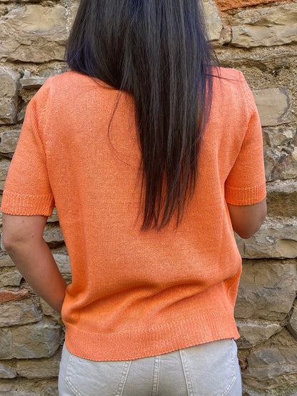 Pull PAULA - Orange Marguerite