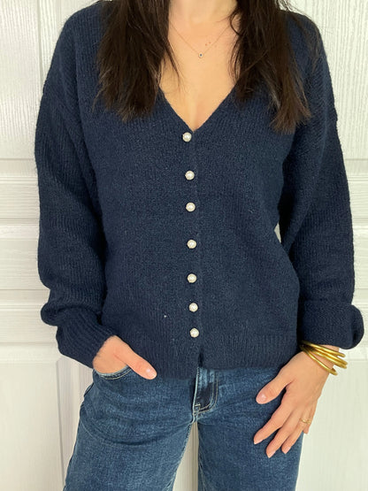 Pull STELLA - Bleu Marine Marguerite