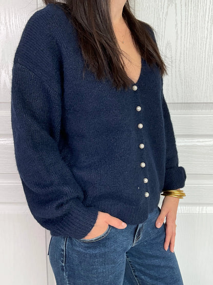 Pull STELLA - Bleu Marine Marguerite