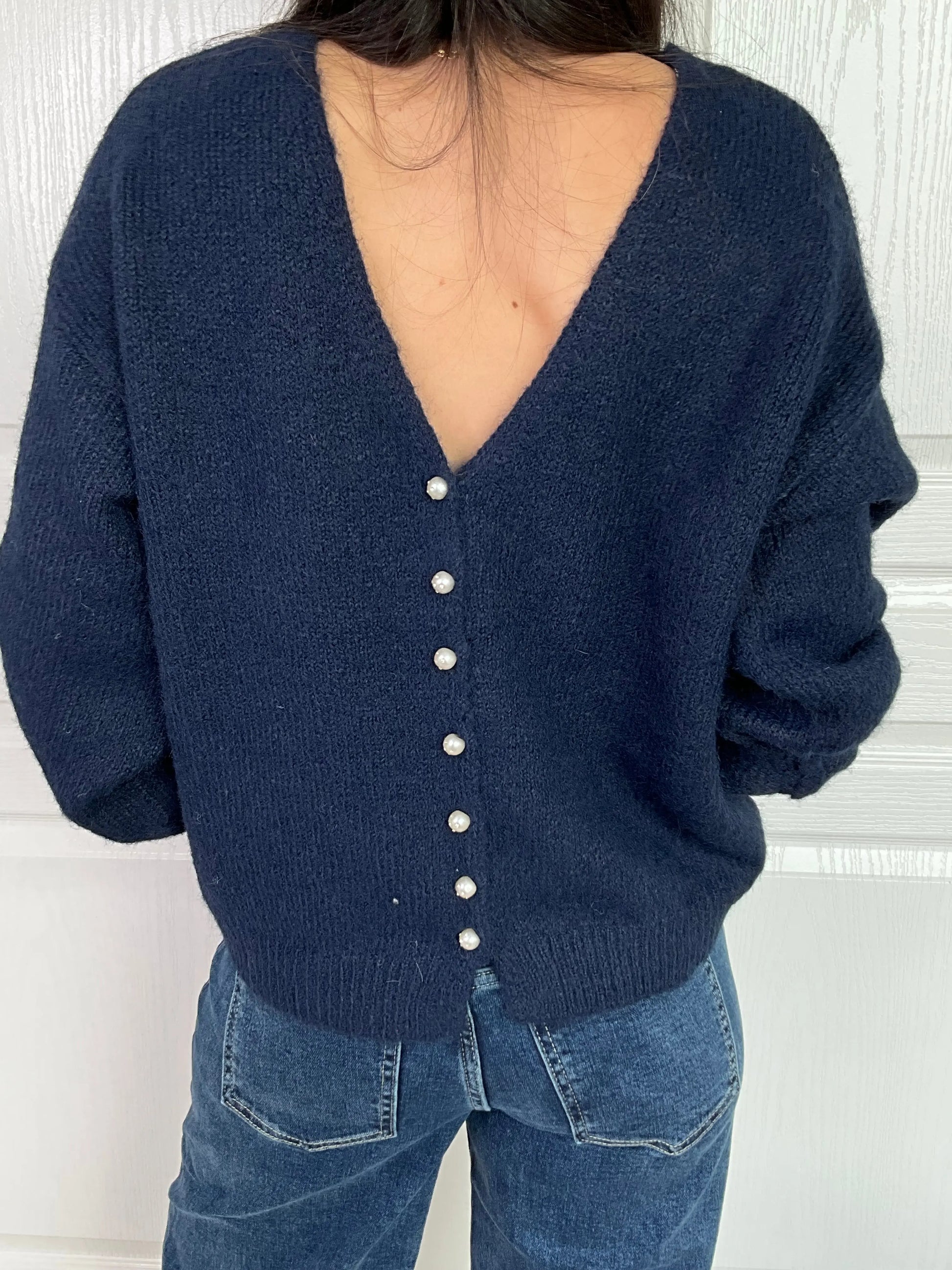 Pull STELLA - Bleu Marine Marguerite