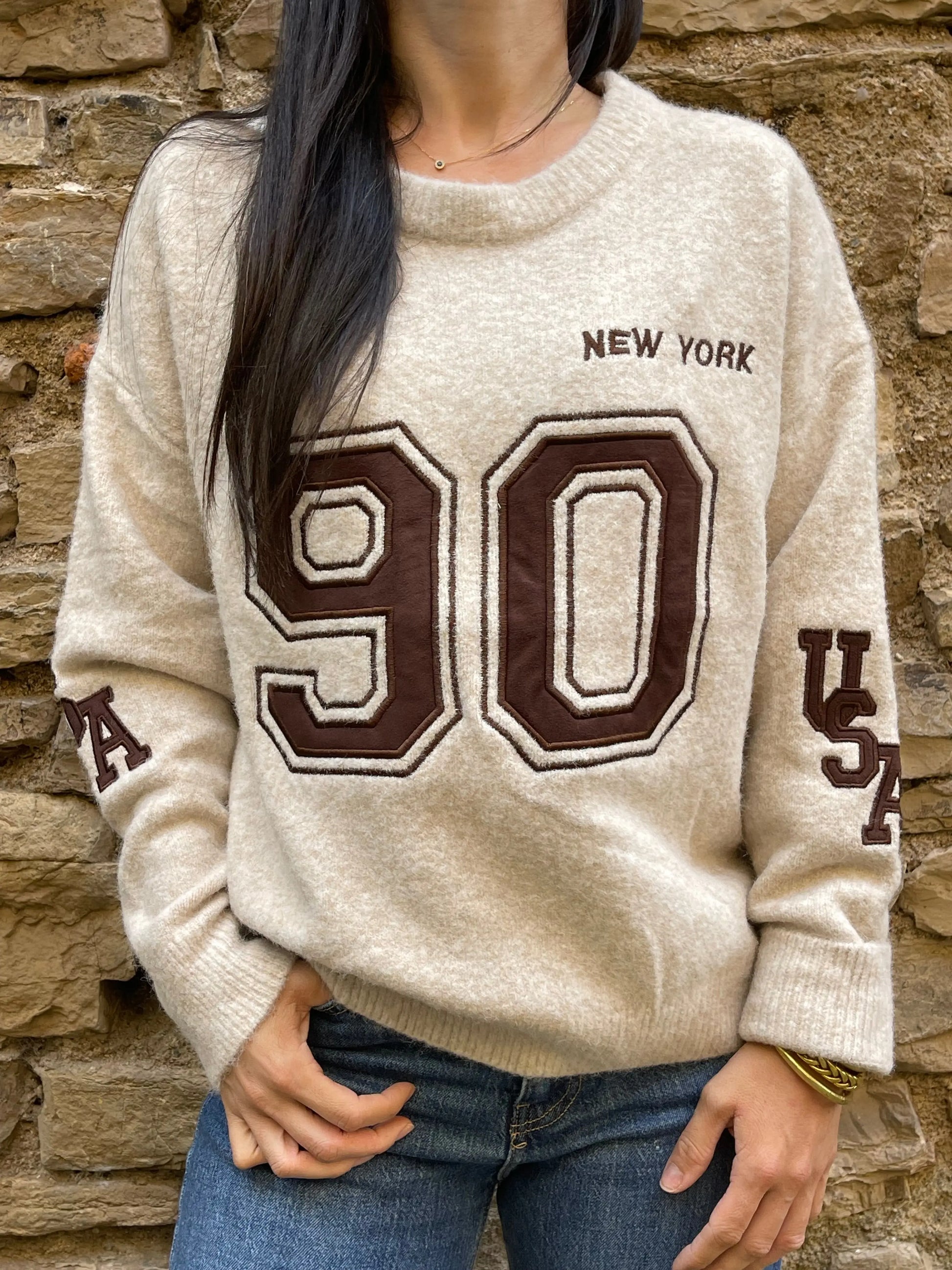 Pull USA - Ecru Marguerite