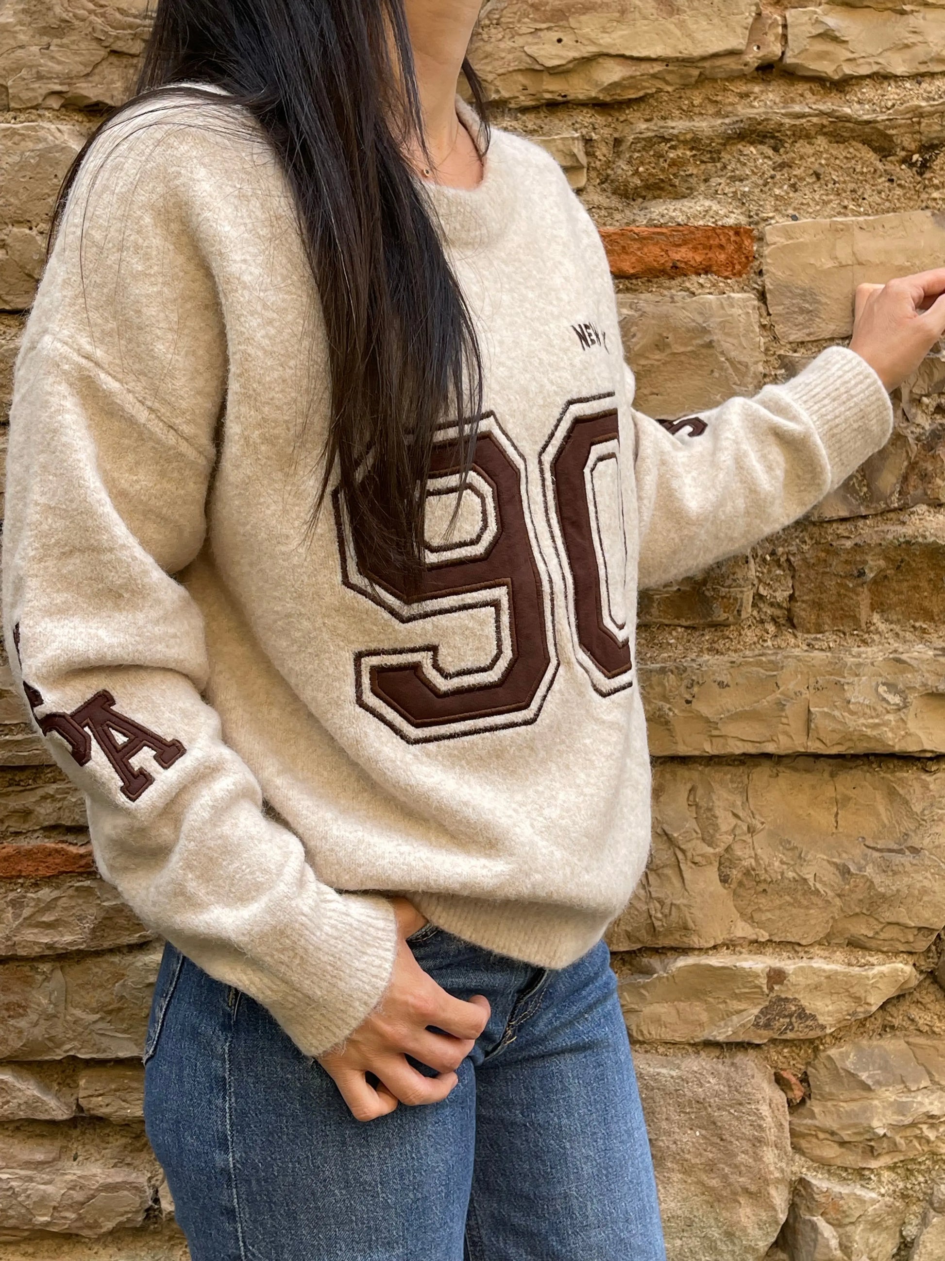 Pull USA - Ecru Marguerite