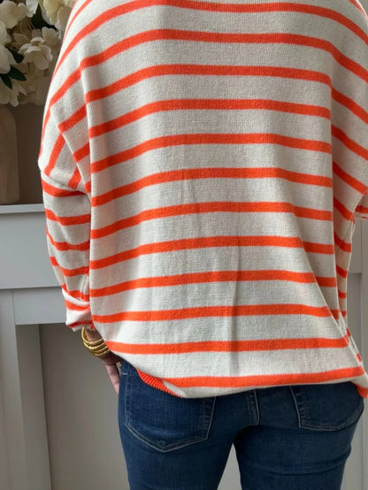 Pull fin LOVELY orange fluo Marguerite