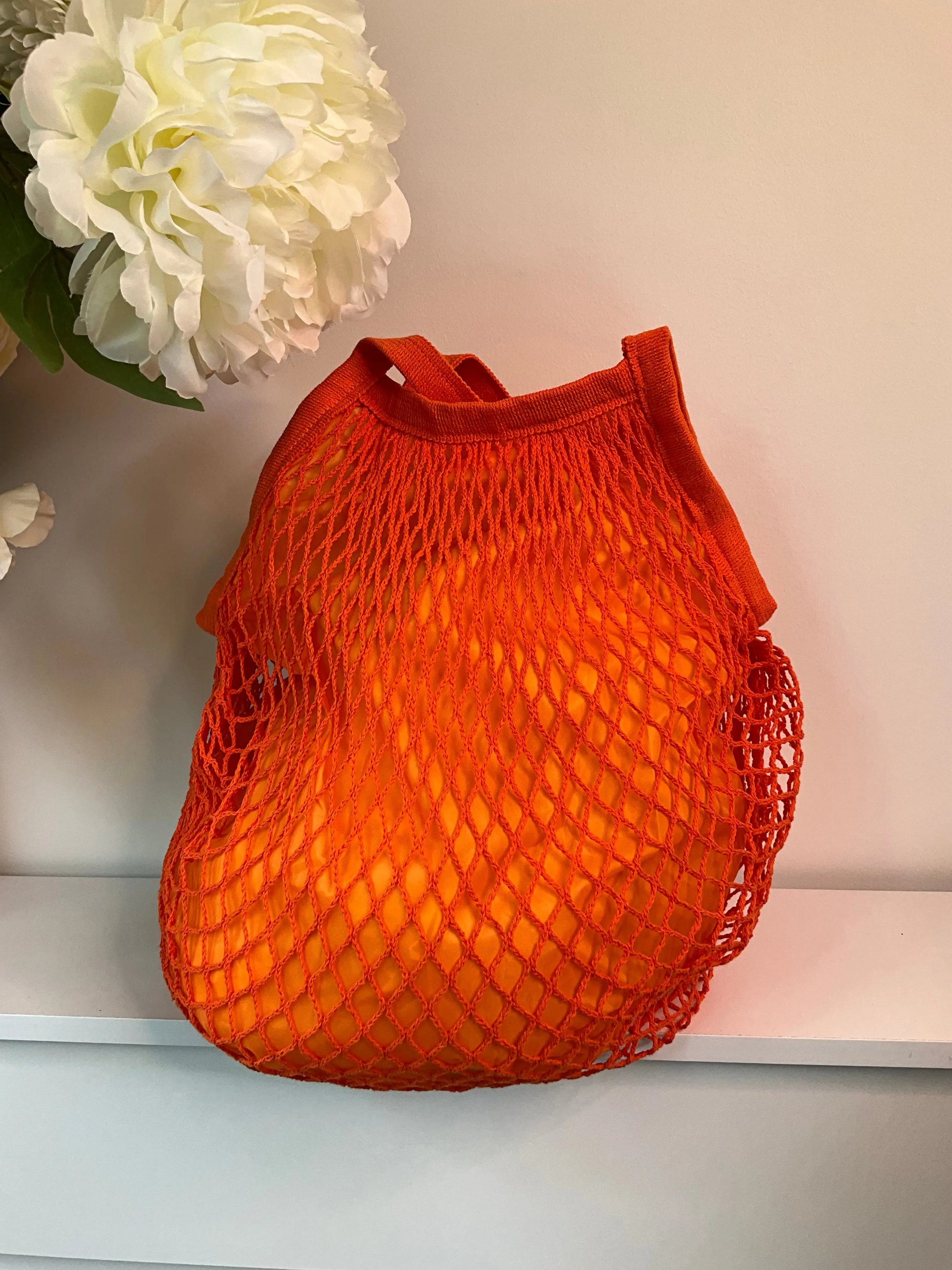 Sac SHOPPING orange Marguerite