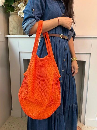 Sac SHOPPING orange Marguerite