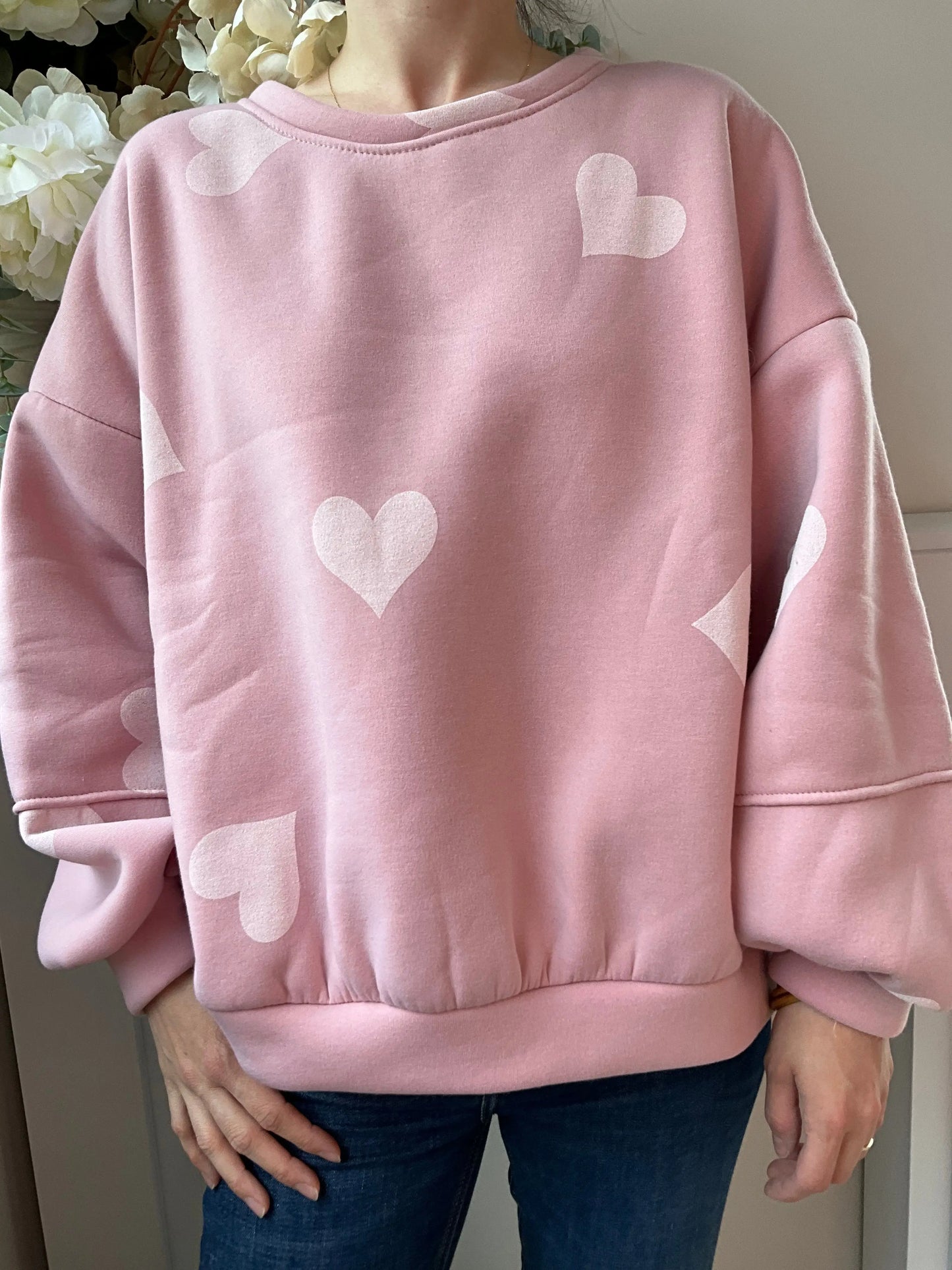 Sweat COEUR rose Marguerite