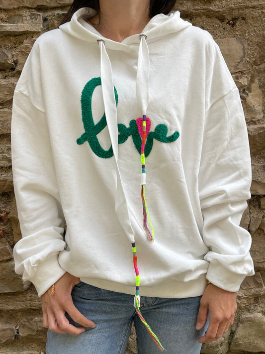 Sweat LOVE - Blanc Marguerite