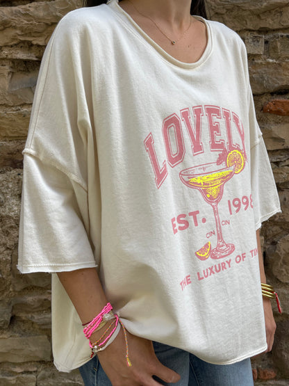 Sweat LOVELY - Blanc Marguerite