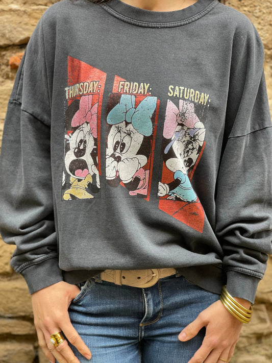 Sweat MINNIE gris Marguerite