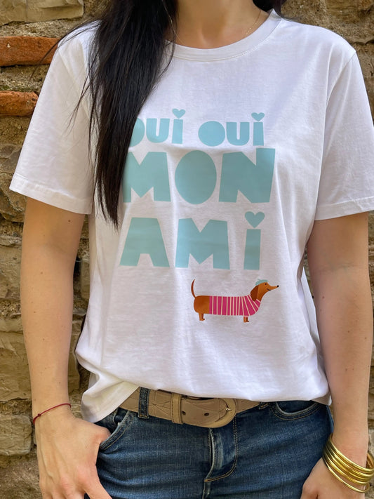 T-shirt AMI - Bleu Marguerite