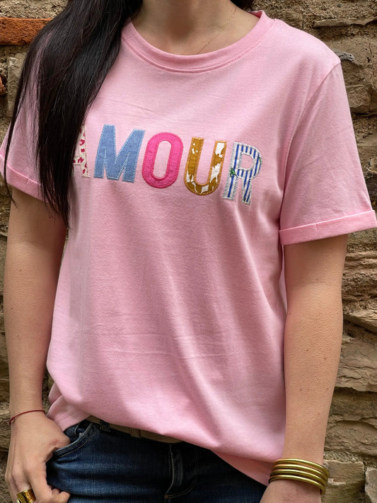 T-shirt AMOUR - Rose Marguerite
