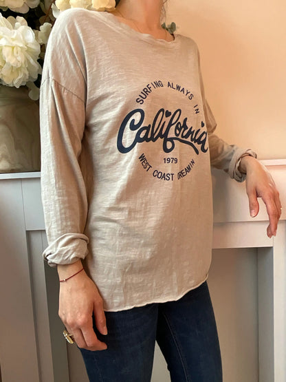 T-shirt CALIFORNIA beige Marguerite