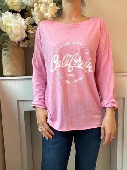 T-shirt CALIFORNIA rose Marguerite