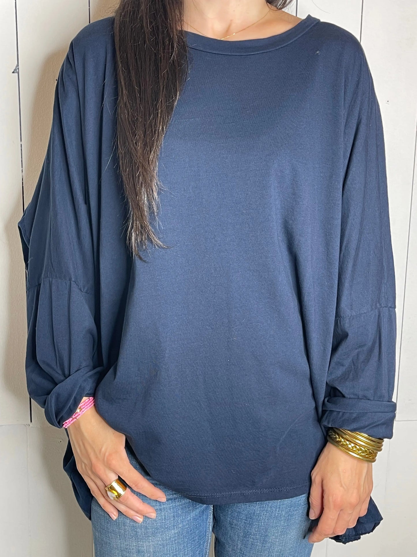 T-shirt CLOE - Bleu marine Marguerite